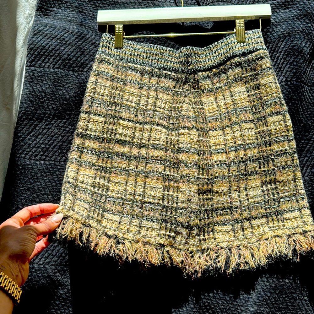 Loveshackfancy boucle tweed skirt bnwt